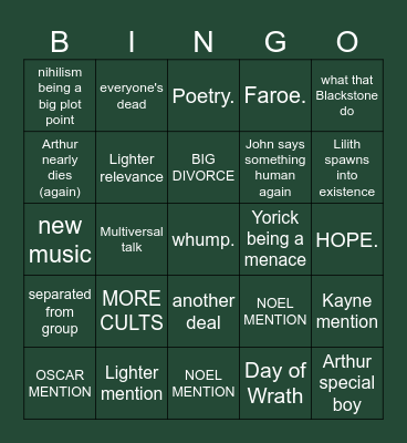 PART 51 THE PURPOSE Bingo Card