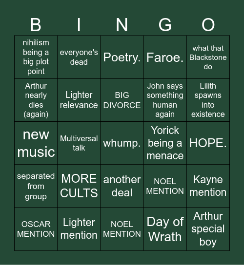 PART 51 THE PURPOSE Bingo Card