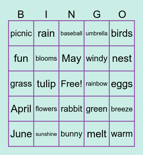 SPRING BINGO Card