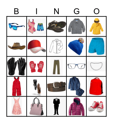 les vêtements- 2023 Bingo Card