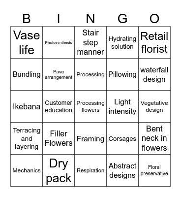 TSFA BINGO Card