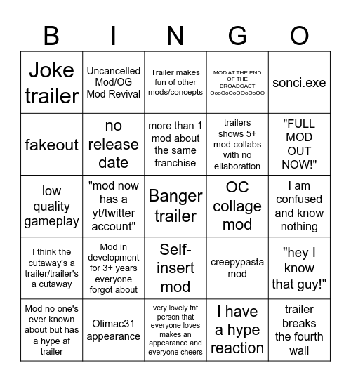 Ramware Broadcast 2 Bingo :3 Bingo Card