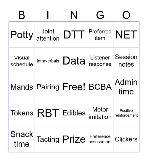 ABA BINGO Card
