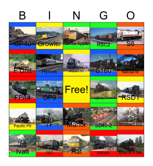 Heritage Lines that the Children and I would like to have lunch one day Bingo Card