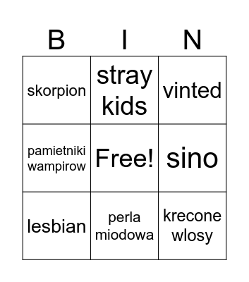 natalia marzec Bingo Card