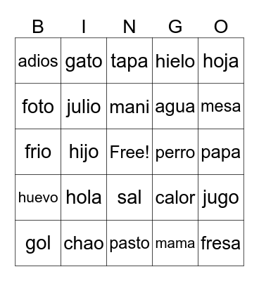 baby shower Bingo Card