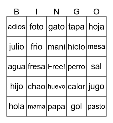 baby shower Bingo Card