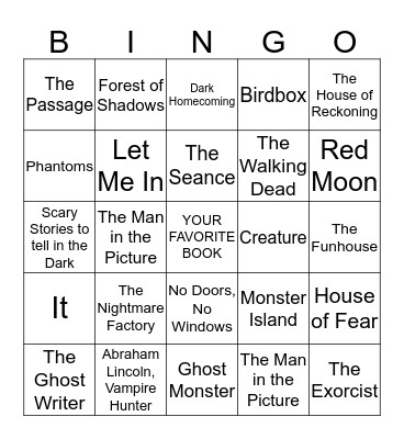 BOOK BINGO Card