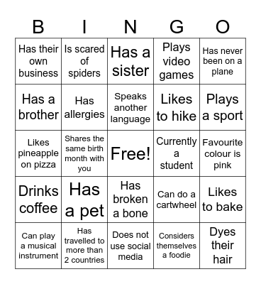 BINGO Card