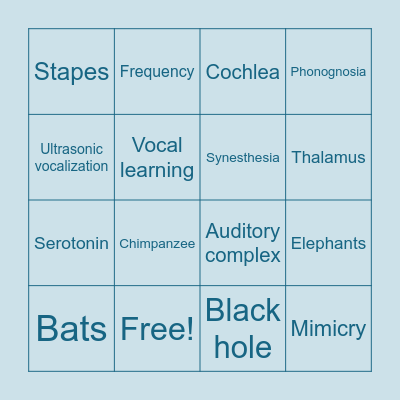 Science-Music Trivia Bingo Card