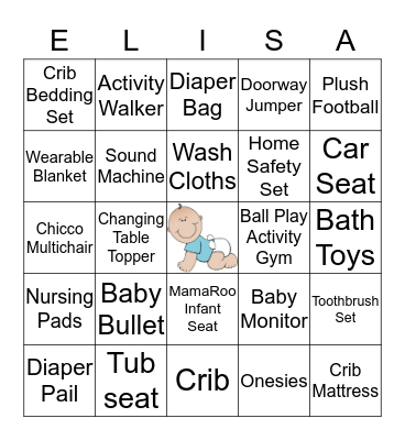 Baby Boy Baldassano Bingo! Bingo Card