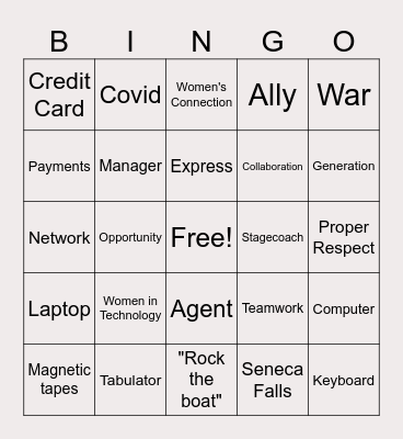 Women's History at Wells Fargo Bingo Card