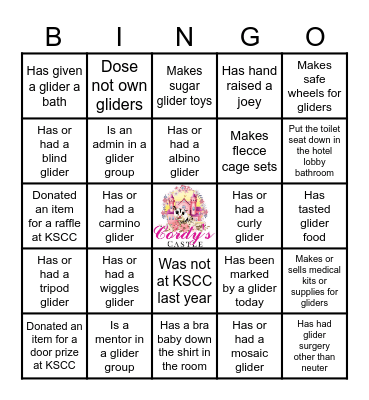 Get To Know you KSCC Glider Bingo Card