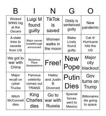 2025 BINGO Card