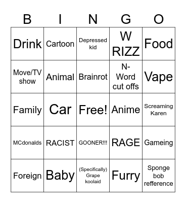 YLYL MEMES BINGO Card