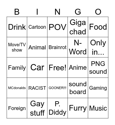 YLYL MEMES BINGO Card