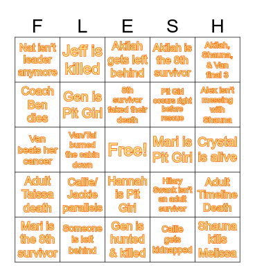 YELLOWJACKETS BINGO Card