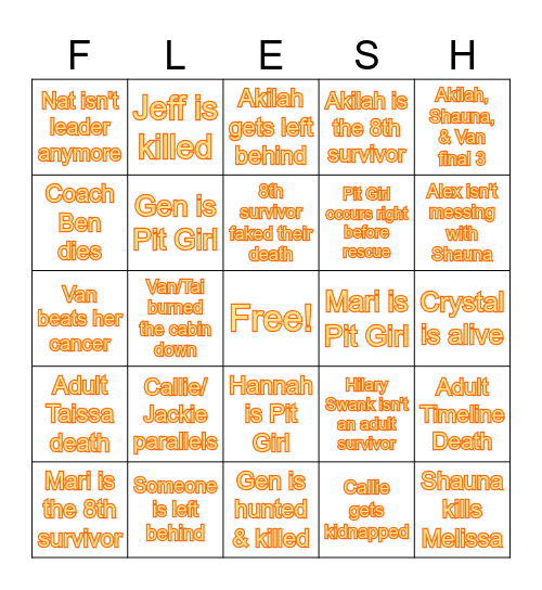 YELLOWJACKETS BINGO Card