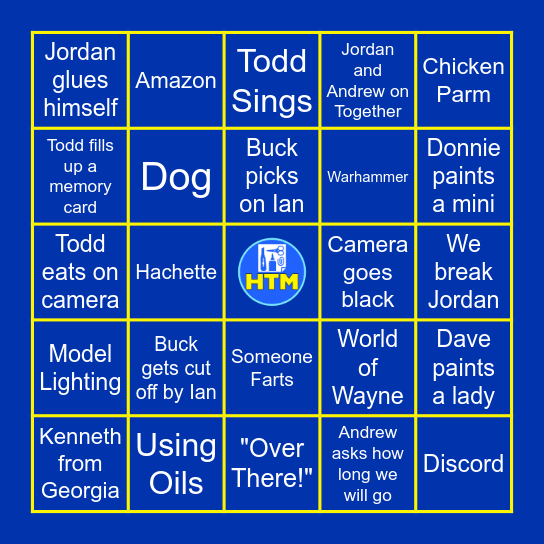 HTM Livestream BINGO! Bingo Card