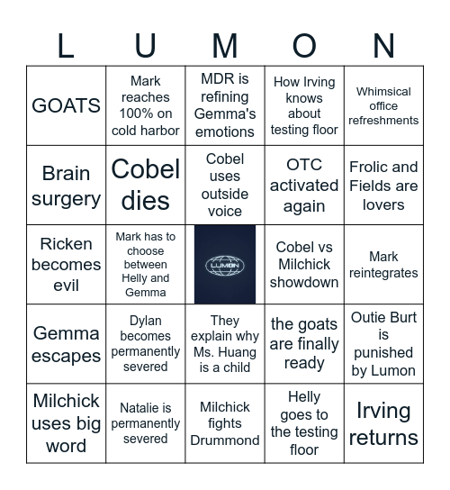 Severance Finale Bingo Card
