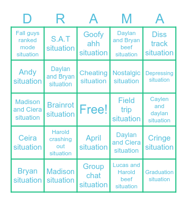Promise land academy situation Bingo Card