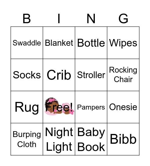 Baby Bingo Card