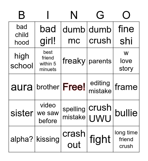 GACHA LIFE BINGO Card
