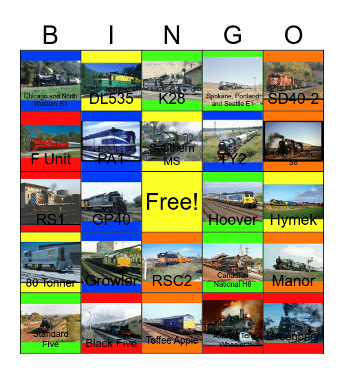 Railway Museums that the Children and I would like to celebrate Christmas one day Bingo Card