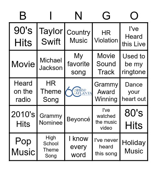 SHRM-Atlanta Bingo Card