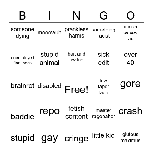 insta bingo Card