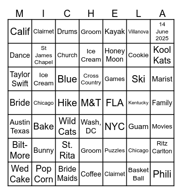 B   I   N   G   O Bingo Card
