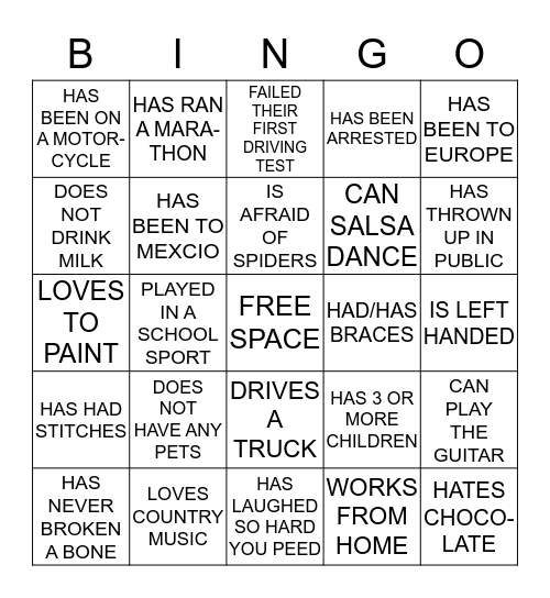 LeMaster Reunion  2016 Bingo Card