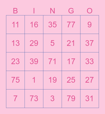 Maimai 🌷 Bingo Card
