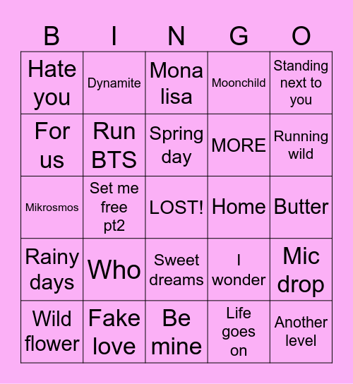 👐🙇‍♀️👐 Bingo Card