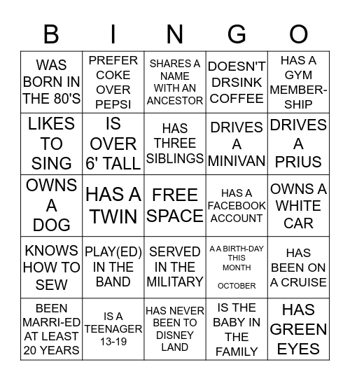 LeMaster Reunion  2016 Bingo Card