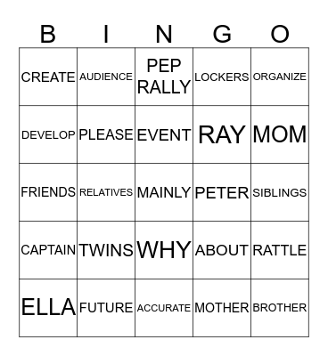 Bingo Card