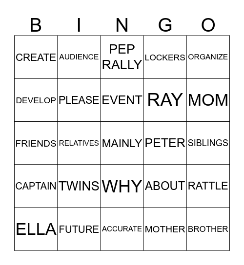 Bingo Card