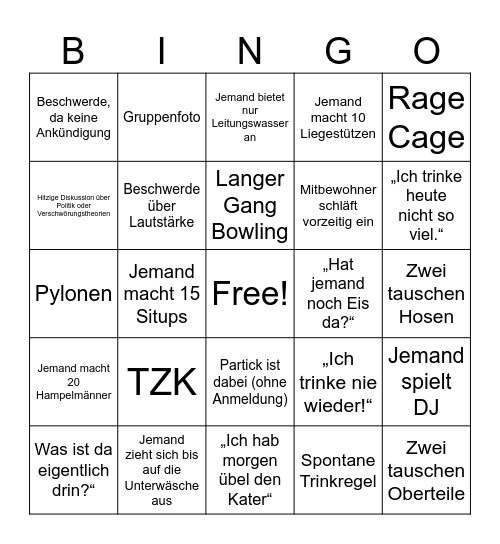 TdC 4.OG Bingo Card