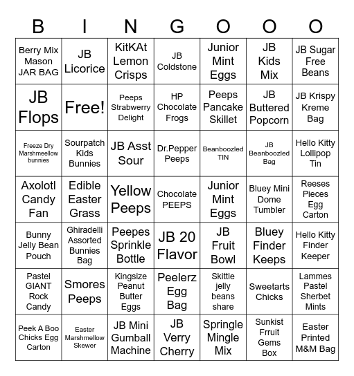 Easter Bingo! Bingo Card