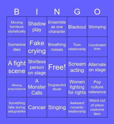 District OAP BINGO Card