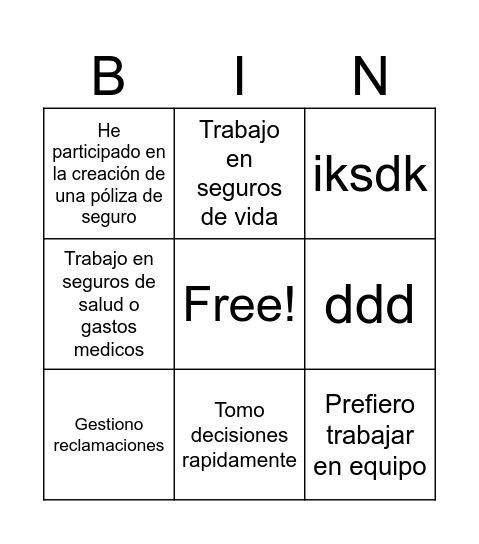 TOMA DE DECISIONES Bingo Card