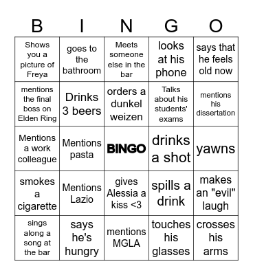 Matteo... Bingo Card