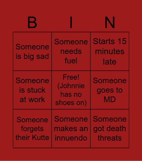 LSMC Bingo Card