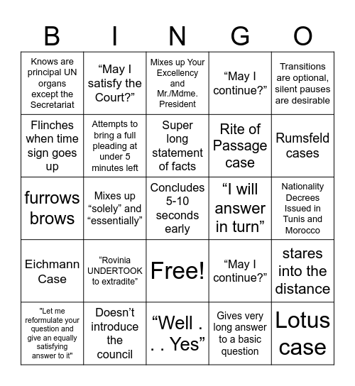 Brian Bingo Card