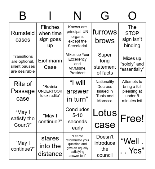 Brian Bingo Card