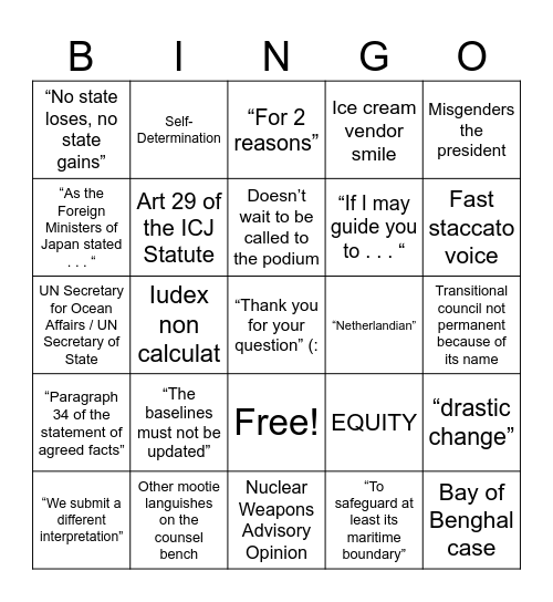 Brian Bingo Card