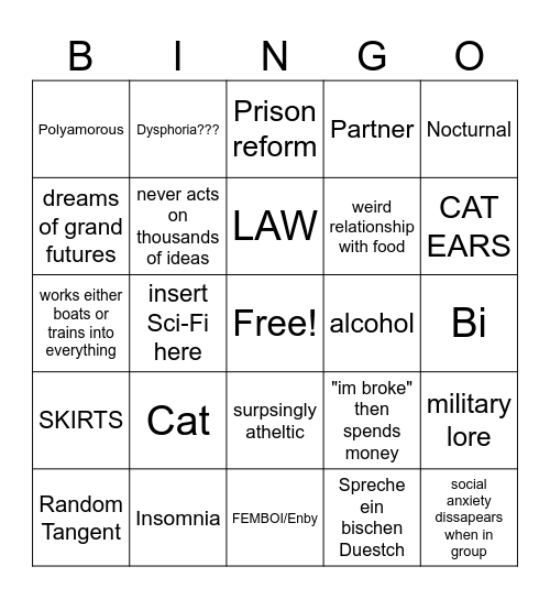 LL Bingo Card