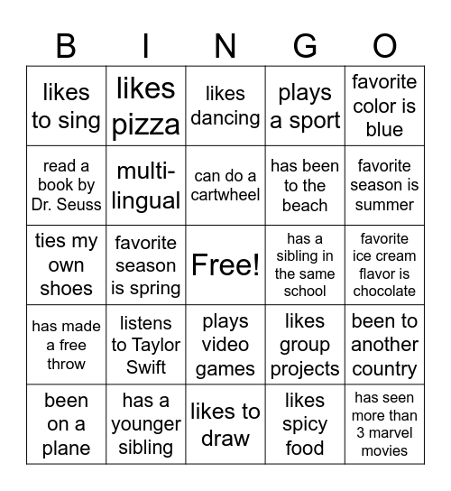 Well would ya look at that?!?! Bingo Card