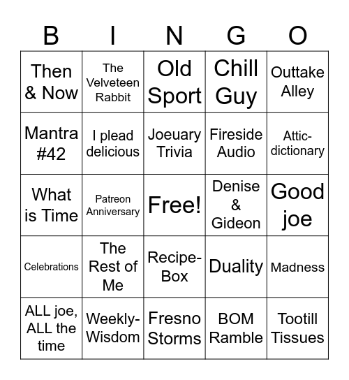 Discord-Anniversary! Bingo Card