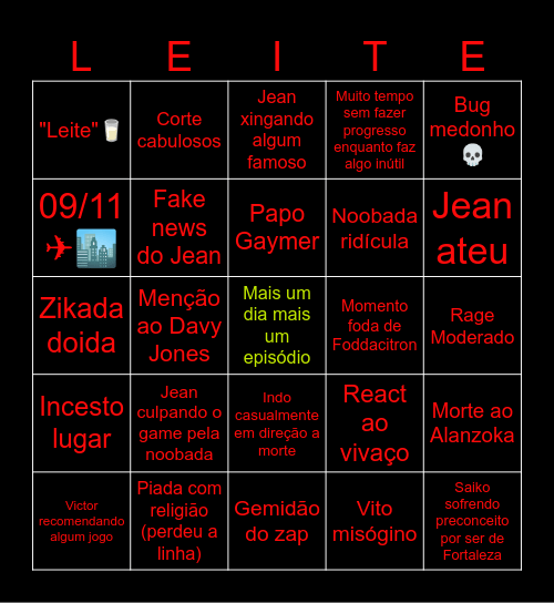 Bingo Jogandofoddaci Bingo Card